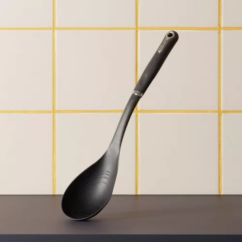 Szervírozókanál, 36 cm, gumírozott nyél, Let's Cook