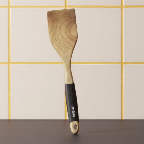 Fordítólapát, 30,5 cm, szilikon nyél, akácfa, Let's Cook