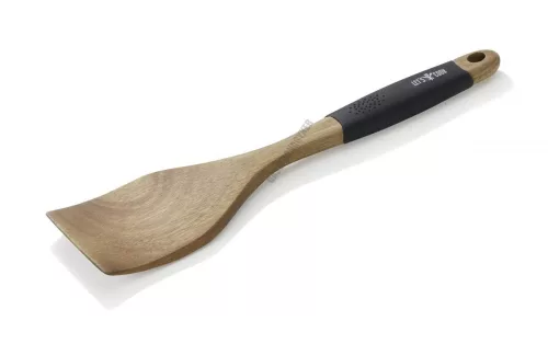 Fordítólapát, 30,5 cm, szilikon nyél, akácfa, Let's Cook