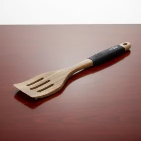   Fordítólapát, perforált, 30,5 cm, szilikon nyél, akácfa, Let's Cook