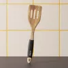 Fordítólapát, perforált, 30,5 cm, szilikon nyél, akácfa, Let's Cook