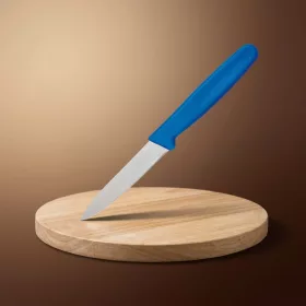 Hámozókés, 8 cm, kék nyéllel