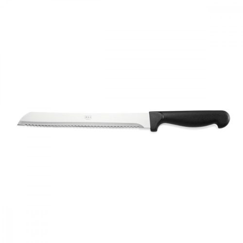 Kenyérvágó kés, 20 cm penge, műanyag fekete nyél