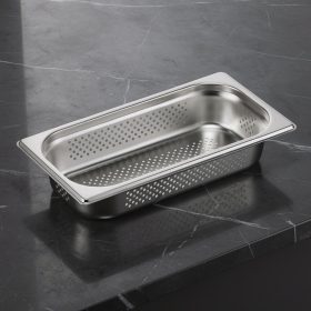 GN edény, 1/3 65 mm, perforált, rozsdamentes