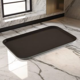 Csúszásmentes tálca, gumirozott, 60×40 cm, fekete
