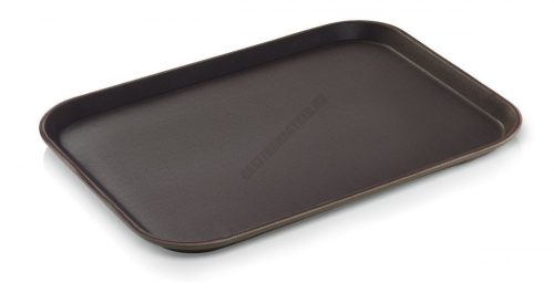 Csúszásmentes tálca, gumirozott, 60×40 cm, fekete