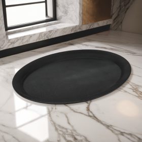   Kávéházi tálca 26,5×19 cm, gumirozott csúszásmentes, fekete, polipropilén