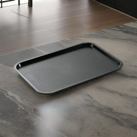 Csúszásmentes műanyag tálca, 45,5×35,5×2 cm, fekete