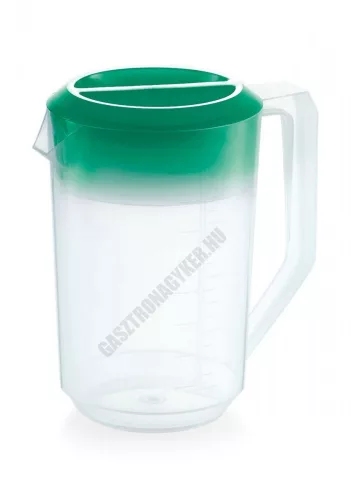 Kancsó zöld tetővel, mércés, 2,5 liter, polipropilén
