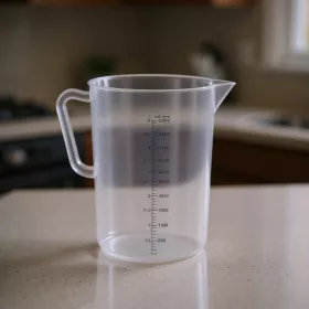 Mérőkancsó, 5 liter, kék skála, polipropilén